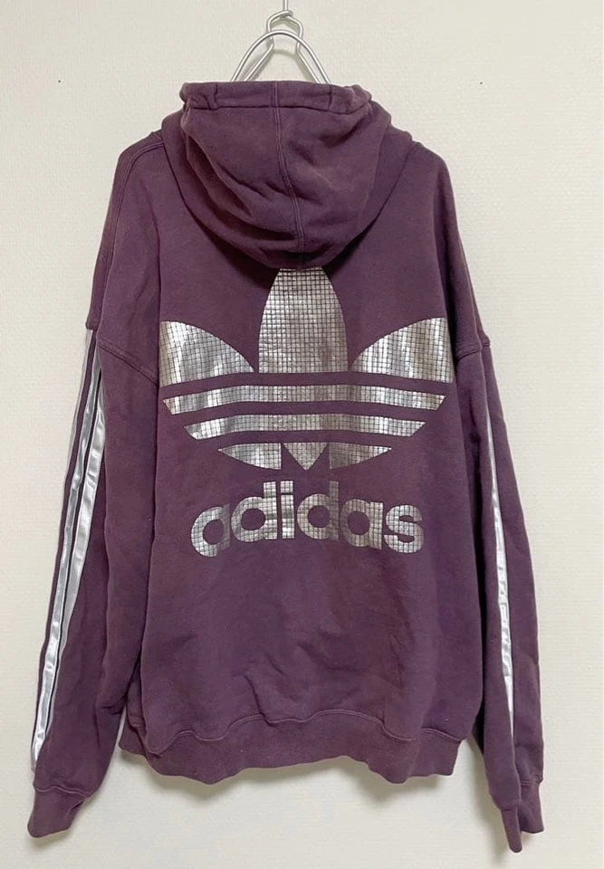 Rare 90s adidas Half-Zip Pullover Hoodie L-0 (L-XL) - Image 2 of 4