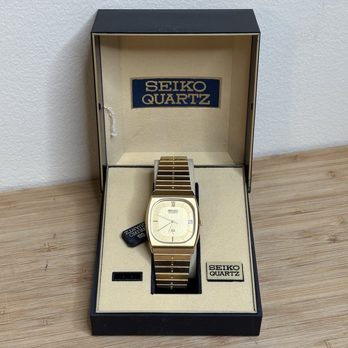 NOS Neo Vintage Seiko 6922-5000 Quarzuhr goldfarben 7,5” 32mm mit Box - Bild 3 von 10