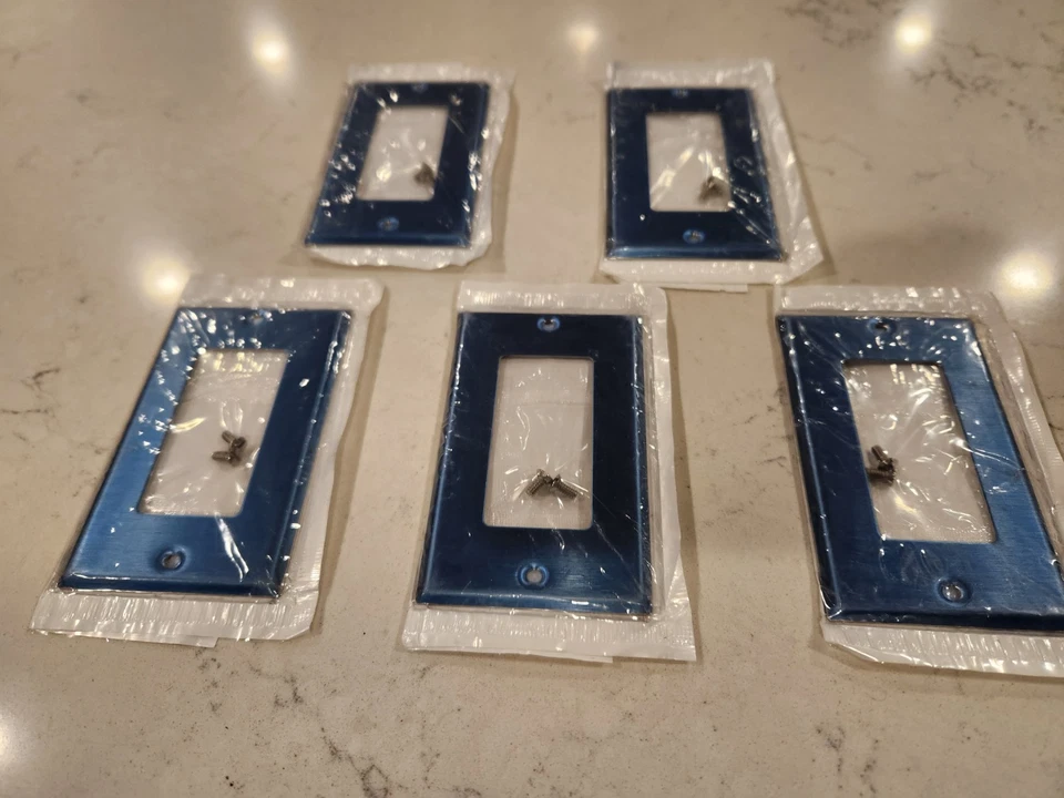 Cantidad 5 Piezas Placa de Pared de Acero Inoxidable Leviton 84401-40 Decora GFCI No Magnética Foto 4 de 4