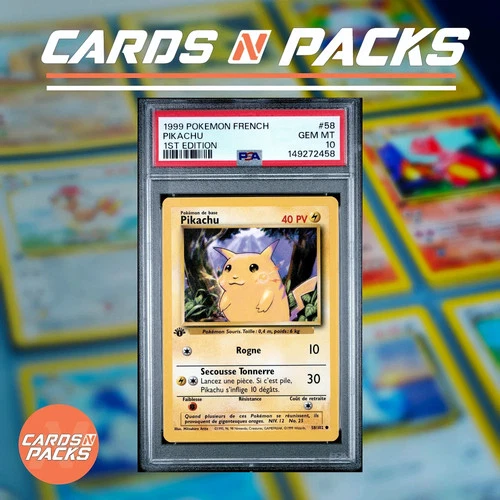 Pokemon Card Pikachu 58/102 Base Set Edition 1 PSA 10 GEM MINT 🔥