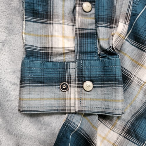 Camicia Carhartt robusta flessibile uomo blu medio a quadri perle a scatto manica lunga - Foto 6 di 15