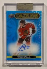 2024-25 Upper Deck Clear Cut 🔥 FRANK NAZAR 🔥 Blue Dazzlers Rookie Auto #DA-FN