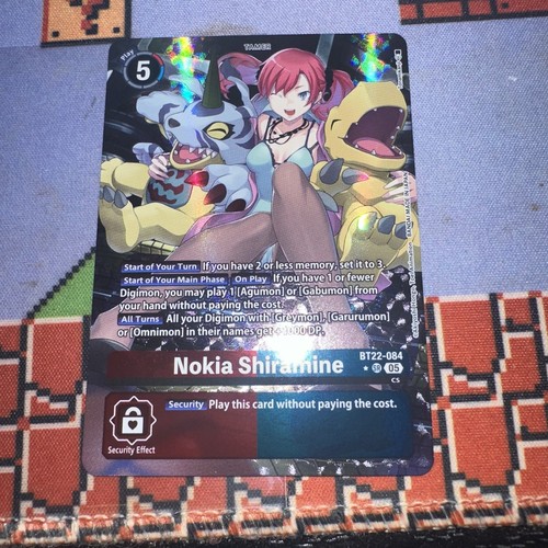 Digimon TCG BT22 Cyber Eden Nokia Shiramine BT22-084 SR Alternate Art - Picture 2 of 3