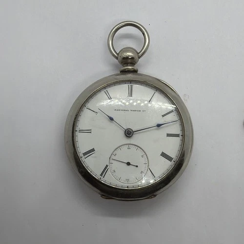 Elgin H H Taylor 15J Early 1870 18s Antique Keywind Pocket Watch Runs W / Key