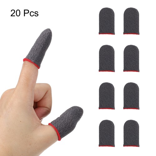 Mobile Jeux Doigt Manche Manette Doigt Pouce Manche Gants Gris/Rouge - Photo 3 sur 6