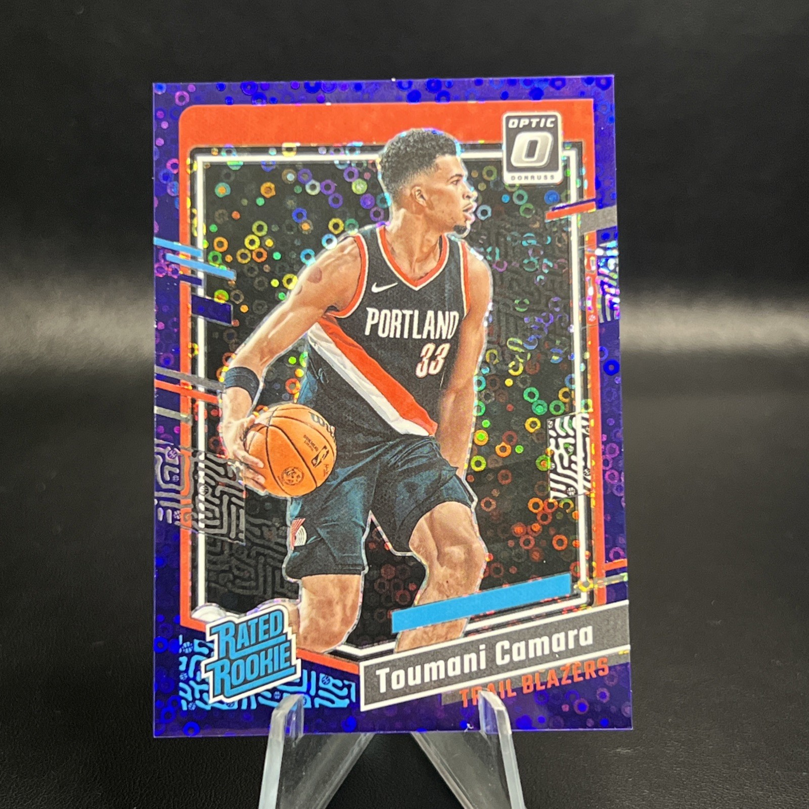 2023-24 TOUMANI CAMARA #/99 Panini Donruss Optic Purple Fastbreak RATED ROOKIE