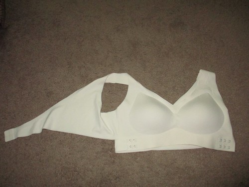 Damen Push-up T-Shirt BH glättend bügellos Gr. L elfenbein Wickeloptik vorne Cl - Bild 6 von 8