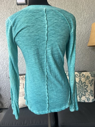 Free People Crochet Cuff Henley - Picture 5 of 9