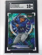 JULIO RODRIGUEZ 2023 BOWMAN'S BEST BASEBALL AQUA LAVA /199 SGC 10 Q1217