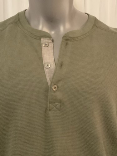 Eddie Bauer Thermal Henley Long Sleeve Shirt Spruce Color Men’s XL - Picture 2 of 13