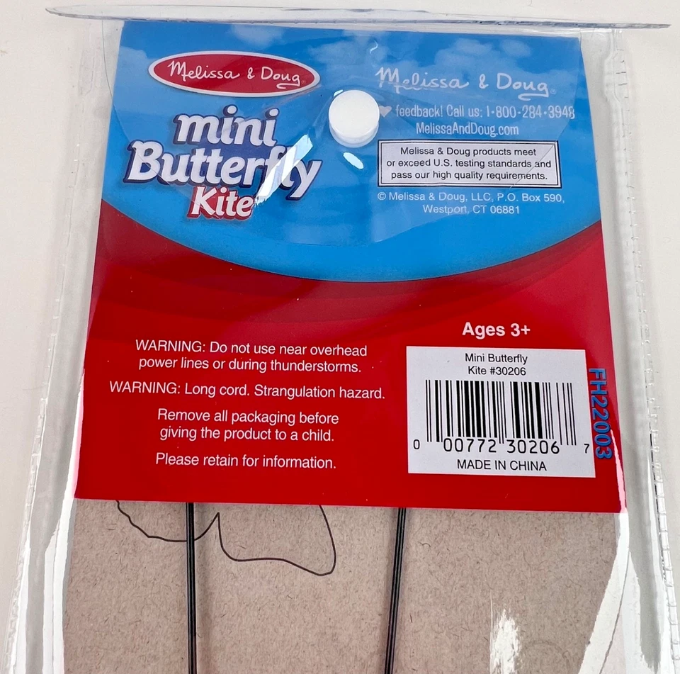 Melissa & Doug Mini Butterfly Kite – 15” Stitched Rip-Stop Fabric with Tail - Image 3 of 4