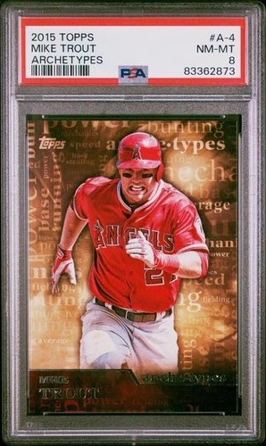 2015 Topps Archetypes #A-4 Mike Trout PSA 8 NM-MT (ANGELS)