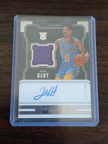 JOSH HART 2017-18 Panini Dominion Rookie Patch Auto #/199 RC RPA Worn / On-Card! - Picture 2 of 5