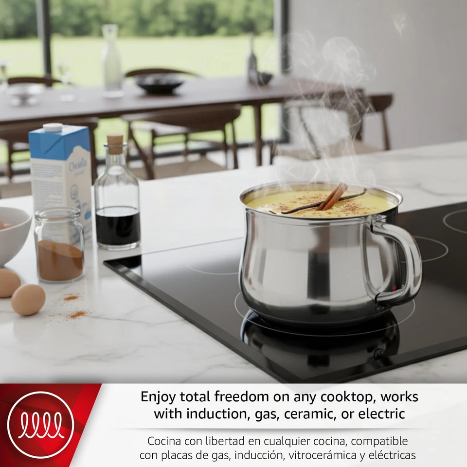 Ideal 2-Quart Milk Pot, Stainless Steel Saucepan with Pour Spout, Soup Pot fo... - Image 4 of 4