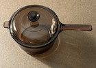 Corning Vision 2.5L Amber Glass Saucepan with Lid Made in USA