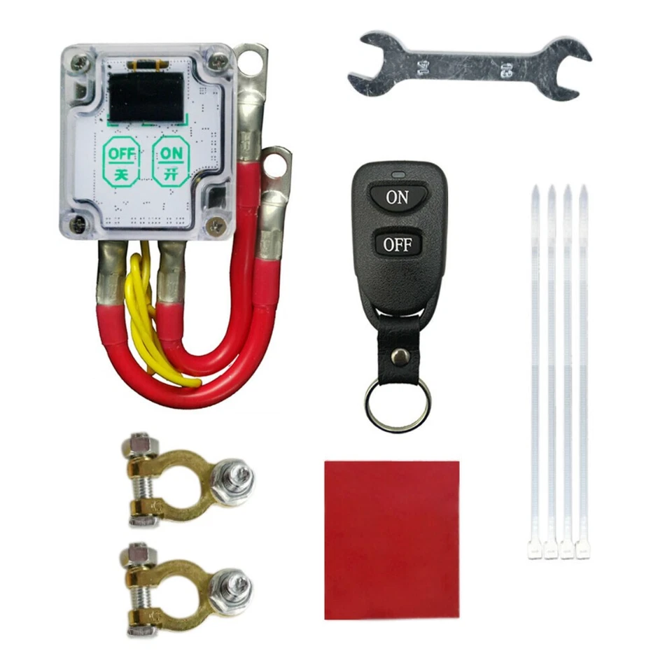 Interruptor de alimentación de corte de desconexión aislador de batería de automóvil impermeable control remoto inalámbrico Foto 3 de 4