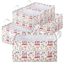 Pcs Large Christmas Storage Basket Foldable Christmas Nutcracker 6 Colorful