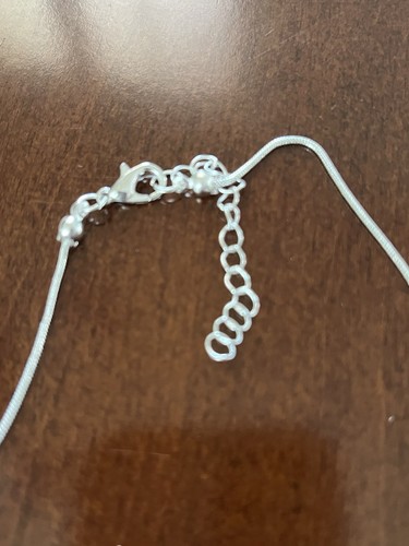 Collar Colgante Doble Círculo Cadena Suéter Largo Tono Plata Modernista - Imagen 6 de 7