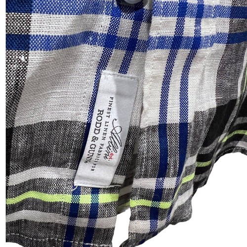 Camisa Rodd and Gunn Para Hombre L Calce Deportivo Cuadros Italiano Lino Manga Corta Abotonada - Imagen 6 de 13