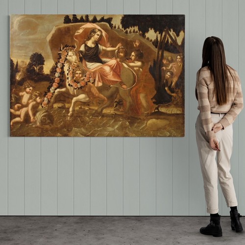 Painting mythological antique artwork Rape of Europa oil canvas 17th century - Picture 2 of 12