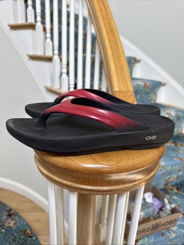 Oofos Oolala Women's Size 11 Red Recovery Flip Flop Thong Sandals Casual Comfort