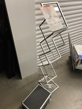 A4 Zed Up Lite Folding Literature Stand Portable Brochure Stand For Trade Shows