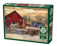 Winter on the Farm 1000 Piece Jigsaw Puzzle Cobble Hill New