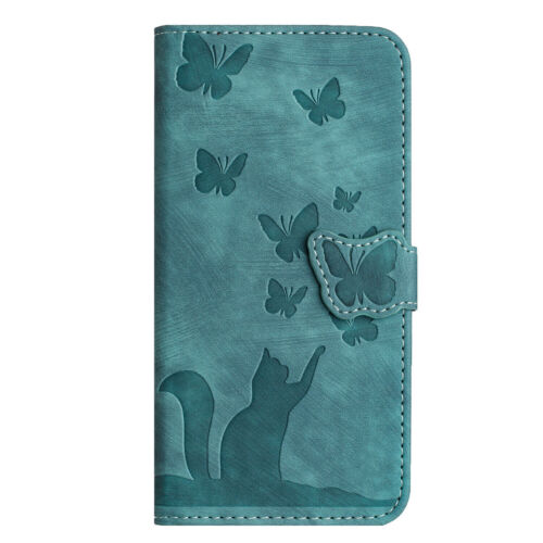 Flip Cat Butterfly Card Wallet Phone Case For iPhone 15 14 13 12 11 XR XS 8 7 SE - Picture 44 of 65