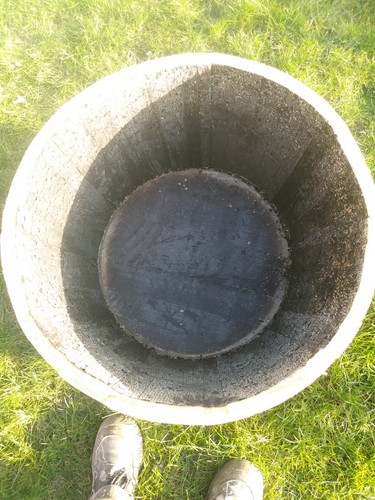 grande whisky rovere mezza botte piantatrice patio erba vegetale fiore rustico - Foto 4 di 6