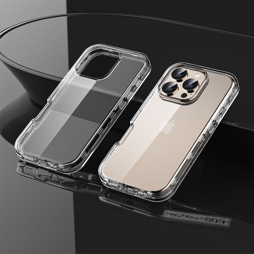For iPhone 16 17 Pro Max 16 Plus 16e Shockproof Case Heavy Duty Clear Hard Cover - Picture 15 of 39