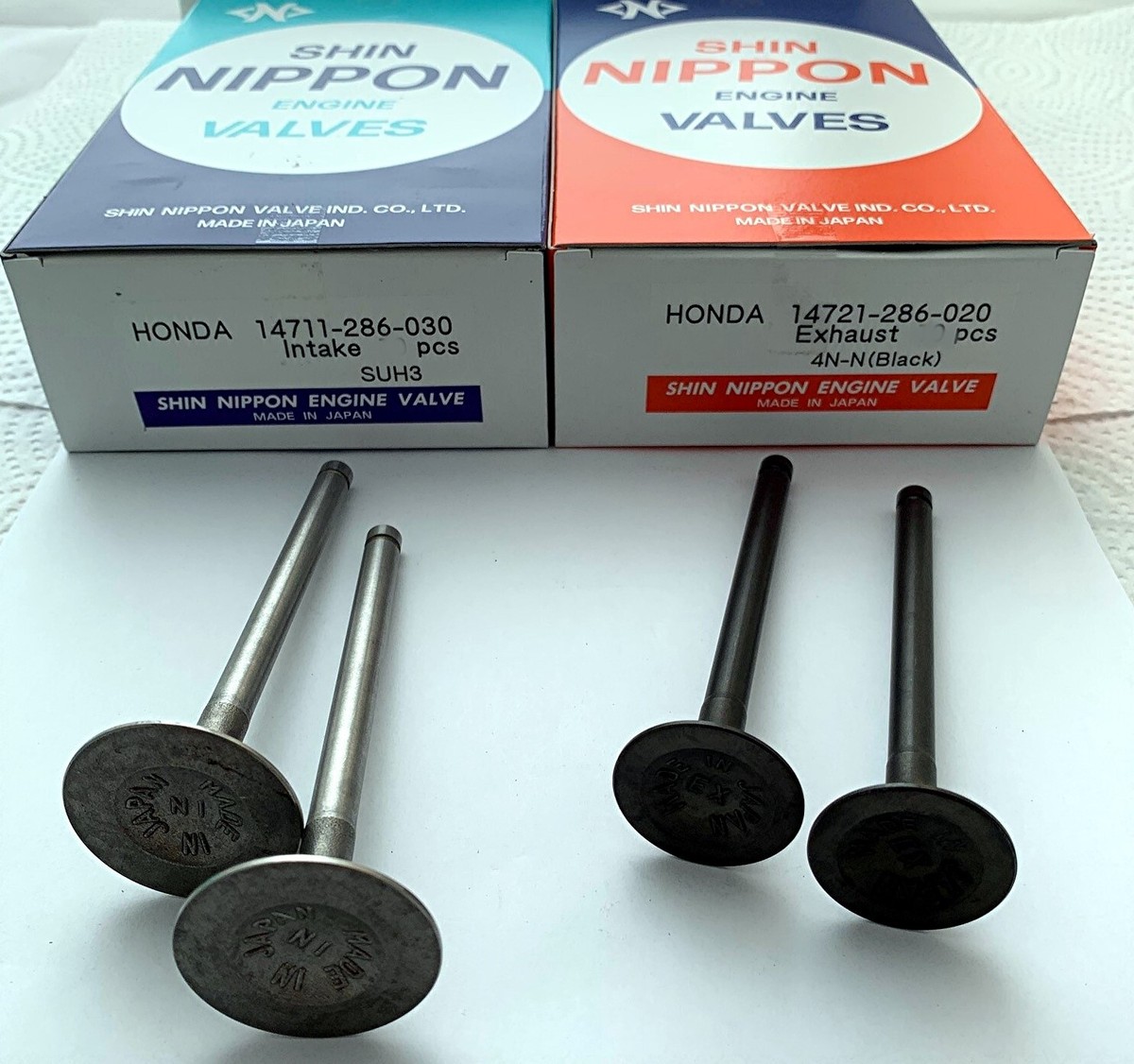 HONDA CB250 CB350 CL350 CB360 CL360 INTAKE EXHAUST VALVE SET OF 4