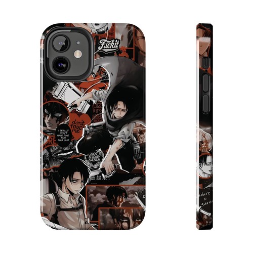 Custodia telefono resistente Attack on Titan, Levi, protezione extra strato, iPhone Samsung - Foto 21 di 36