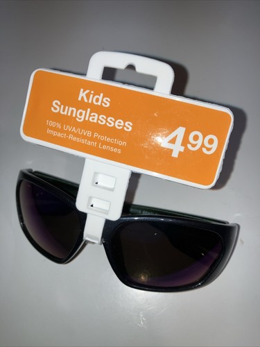 Foster Grant BOYS Black/Blue Translucent Wrap Sunglasses 100% UVA/UVB New - Picture 1 of 4