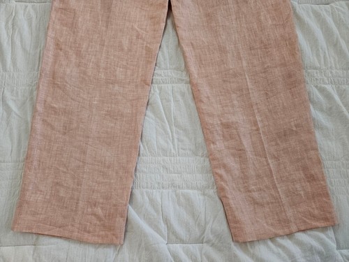 Banana Republic Men's 32x29 (30S) Relaxed Pleated Linen Pants Peach NEW NWT BX7 - Picture 14 of 21