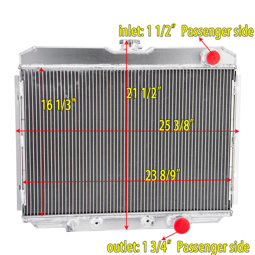 CC338 3 filas radiador de aluminio para Ford Mustang Mercury Cougar 1967-1970 1969 V8 - Imagen 4 de 10