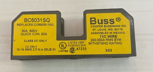 Lot of 10 pcs Brand New of Buss BC6031SQ Fuse Holder Blocks - Picture 3 of 6