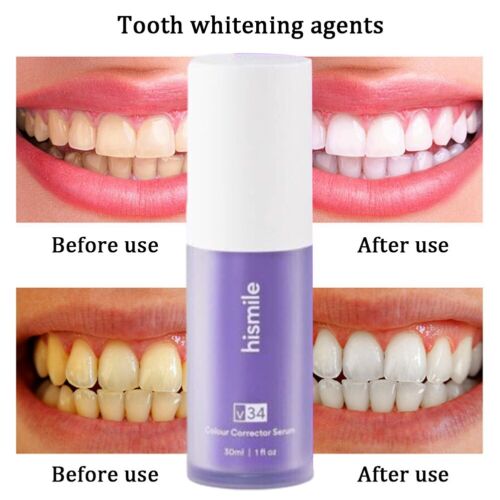 V34 Lila Zahnpasta Zahnaufhellung Bleaching Purple Whitening Toothpaste 30ML NEU - Bild 8 von 20