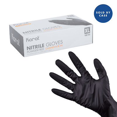 Karat Nitrile Powder-Free Gloves (Black) - X-Large - 1,000 ct, FP-GN1029B