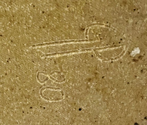 Stoneware Storage Canister Jar With Lid Signed Hexagon Shape - Picture 13 of 13