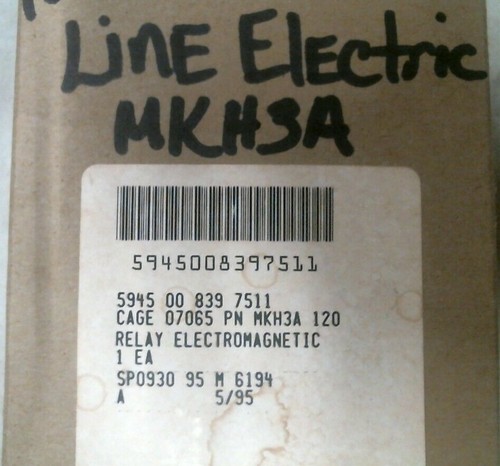 LINE ELECTRIC MKH3A ELECTROMAGNETIC 11 PIN RELAY 120VAC -FREE SHIPPING - Picture 2 of 2