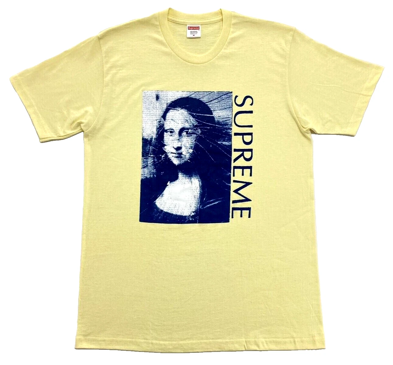 Tee shirt Supreme Mona Lisa jaune pâle taille M SS18