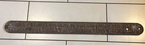 VINTAGE GNR GUSSEISEN SCHILD - DIESES TOR SCHLIESSEN BEFESTIGEN - EISENBAHN - Bild 1 von 20