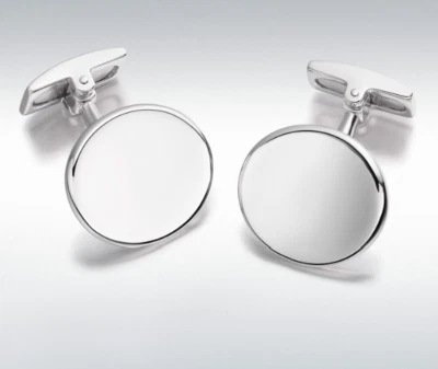 Hoxton London Boutons De Manchette Concaves En Argent Sterling 925 - Photo 1/2