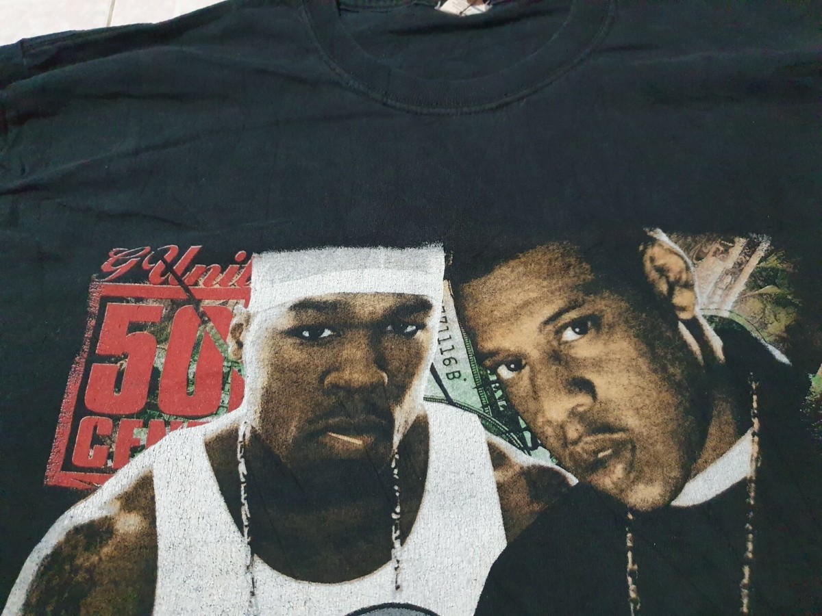 Rare 2003 Jay Z 50 Cent Roc The Mic Tour T Shirt Rare Rap Tee VTG