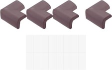 Corner Guards Edge Protectors, 4Pack Foam Bumper L Shape, 55mm, Brown