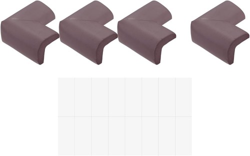 Corner Guards Edge Protectors, 4Pack Foam Bumper L Shape, 55mm, Brown - Picture 1 of 5