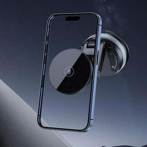 Double-sided Magnetic Vacuum Suction Cup Car Phone Holder Foldable Retract E3T6 - Zdjęcie 13 z 20