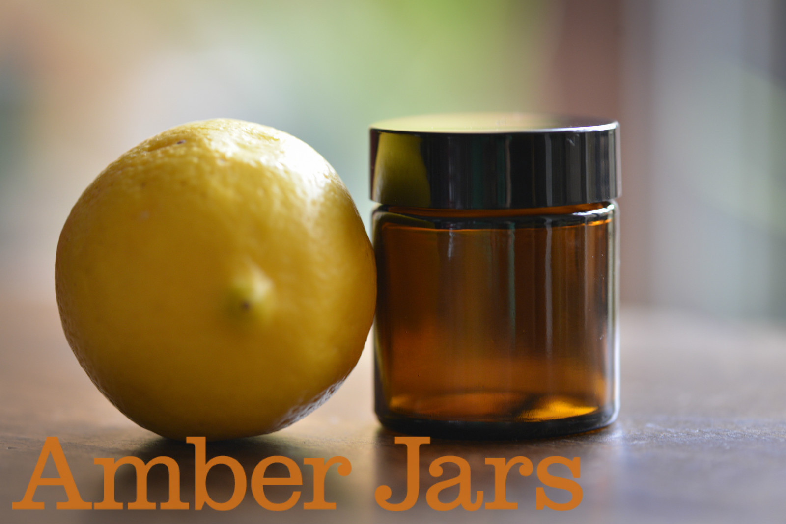 8 x 30ml Amber Glass Jar + black lid. cream jar, lip balm, travel jar