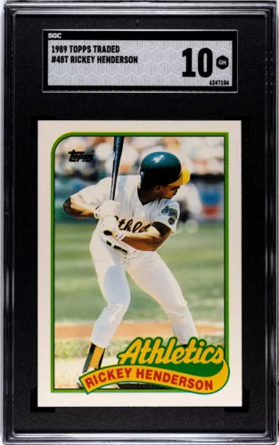 1989 Topps Traded Rickey Henderson #48T SGC 10 GEM MINT Centered + So Beautiful!