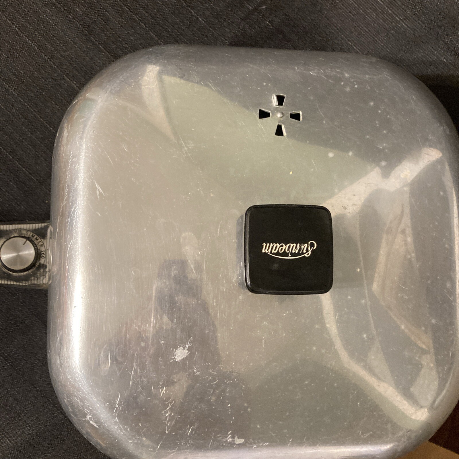 Vintage Sunbeam Electric Skillet FPM 5 Aluminum High Dome Lid Vented